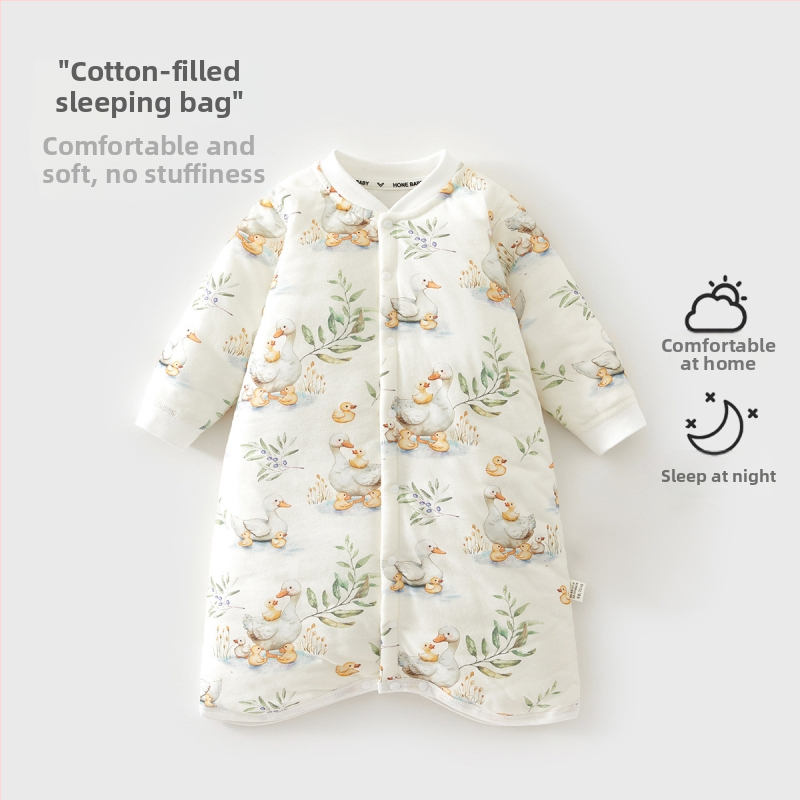 Kūdikio ir mažų vaikų miego maišelis, pastovi temperatūra, storas medvilnės audinio išorė su medvilnine įdaga, poliesterio užpildas, animacinis raštas, tinkamas žiemai pavasariui rudeniui, naujagimiams iki 3 metų