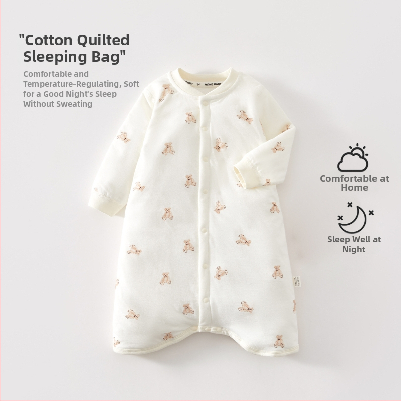 Kūdikio ir mažų vaikų miego maišelis, pastovi temperatūra, storas medvilnės audinio išorė su medvilnine įdaga, poliesterio užpildas, animacinis raštas, tinkamas žiemai pavasariui rudeniui, naujagimiams iki 3 metų