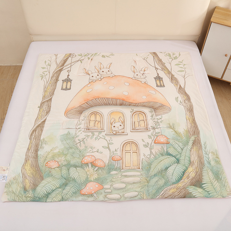 Бебешки спален чувал от коприна със защита срещу ритане, карикатурен стил, пълнеж коприна, външна материя полиестер, марка Muyunxi