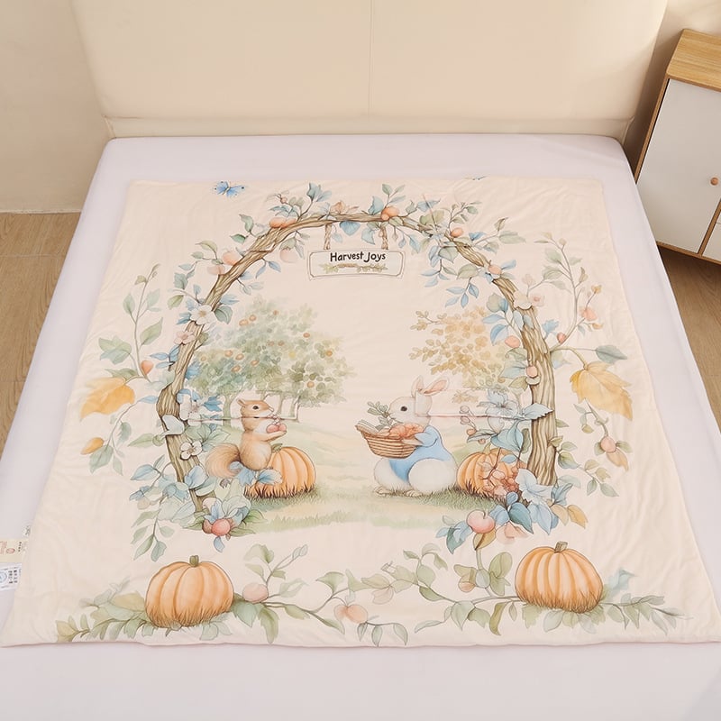 Бебешки спален чувал от коприна със защита срещу ритане, карикатурен стил, пълнеж коприна, външна материя полиестер, марка Muyunxi