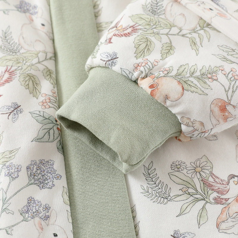 Kūdikio miego maišelis su atskirai esančiomis kojomis, nuimamomis rankovėmis, storesnės medvilnės su poliesterio įdaru, tinkamas žiemai ir rudeniui