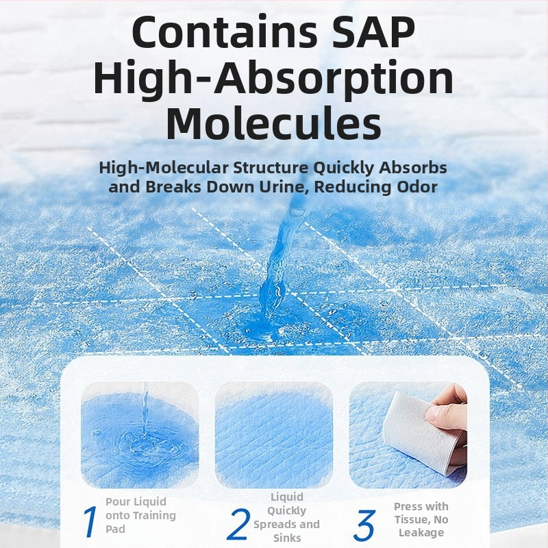 Klingbell Suņu un kaķu urīna paliktnis, vienreizējā absorbējošā paliktnis, iepakojumā 100 gab., Materiāli: netīkots audums; ūdens absorbējošs polimērs; PE plēve