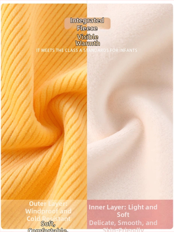 Beebi termotop fleece vooderdusega – 95% polüester, 5% spandeks – ümmargune kaelus – talvine unisex aluskiht lastele 1–3 aastat