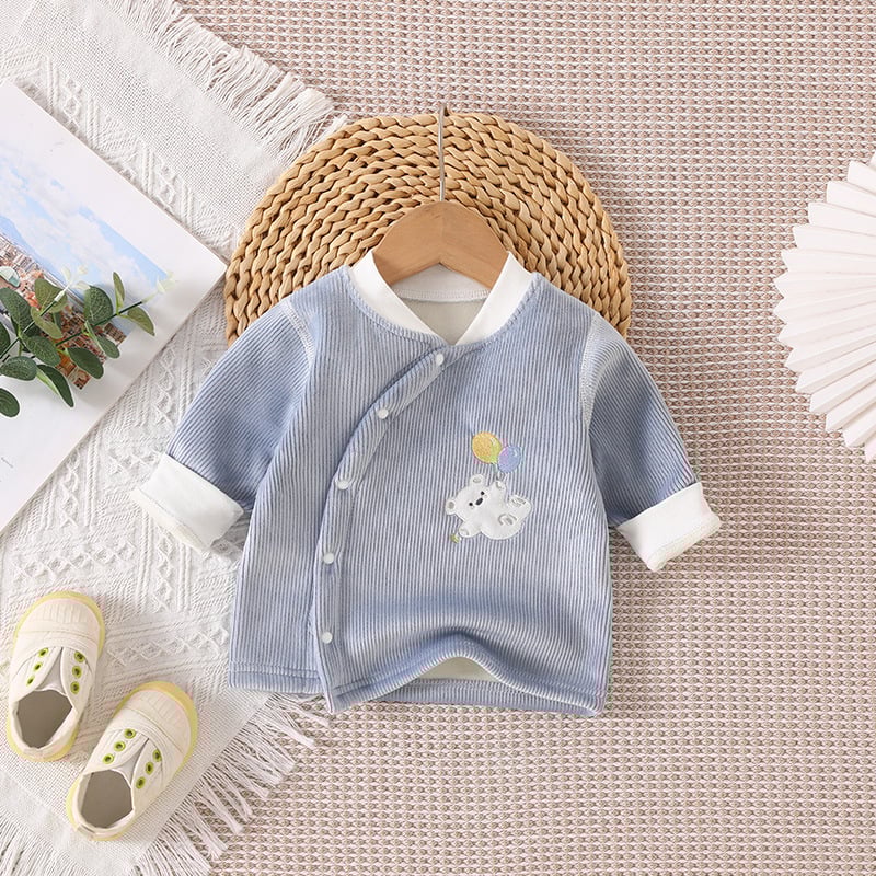 Beebi termotop fleece vooderdusega – 95% polüester, 5% spandeks – ümmargune kaelus – talvine unisex aluskiht lastele 1–3 aastat