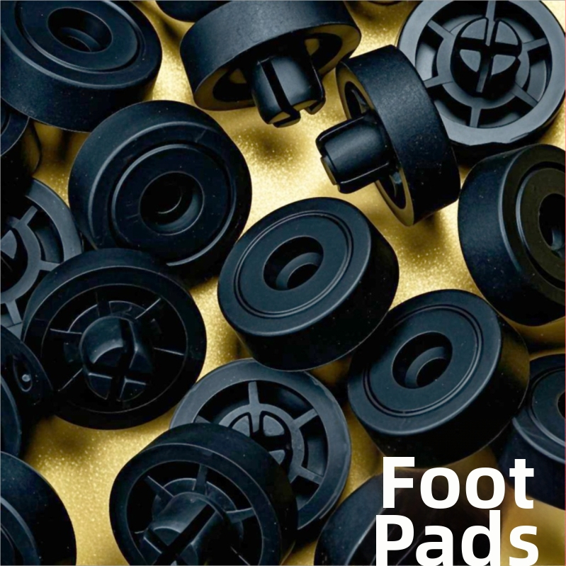 Latch-tip Kāju Paliktnis, Plastmasas Šašijas Paliktnis, Mīkstie Gumijas Mašīnas Kāju Paklāji — Pretnoslīdēšana, Šoks Izturīgs, Izolēts, Plug-In