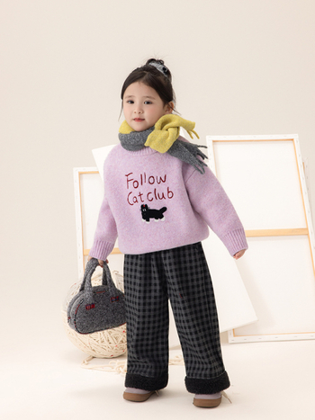 Детски пуловер от вълна, корейски стил, меко обработено плетиво, пуловер с кръгла яка, за деца 3–8 години, зима/пролет/есен