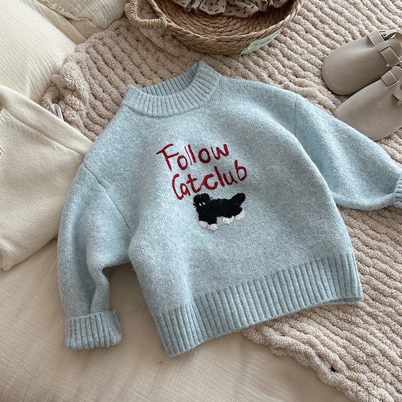 Детски пуловер от вълна, корейски стил, меко обработено плетиво, пуловер с кръгла яка, за деца 3–8 години, зима/пролет/есен