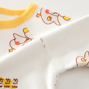 Naujagimio medvilnės viršus, unisex, apvalus kaklas, švelnus audinio apdorojimas, pavasario-rudenų sezonas