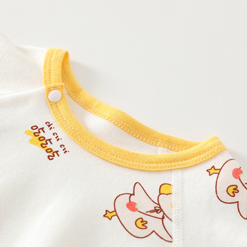 Naujagimio medvilnės viršus, unisex, apvalus kaklas, švelnus audinio apdorojimas, pavasario-rudenų sezonas