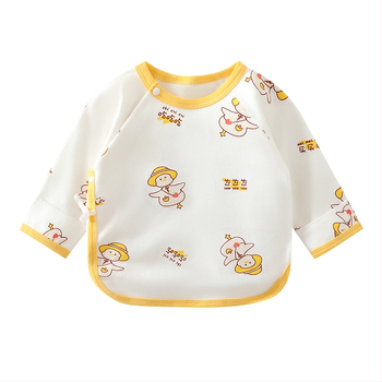 Naujagimio medvilnės viršus, unisex, apvalus kaklas, švelnus audinio apdorojimas, pavasario-rudenų sezonas