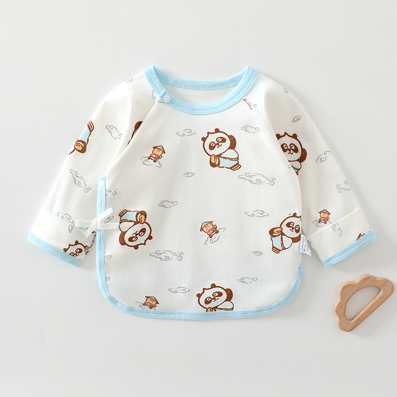 Naujagimio medvilnės viršus, unisex, apvalus kaklas, švelnus audinio apdorojimas, pavasario-rudenų sezonas