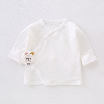 Zīdaiņu kokvilnas tops – vasaras plāns, apaļš kakla izgriezums, 100% kokvilna, bez kapuces