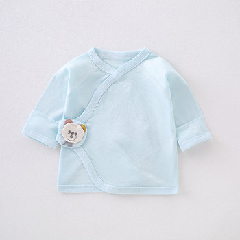 Zīdaiņu kokvilnas tops – vasaras plāns, apaļš kakla izgriezums, 100% kokvilna, bez kapuces