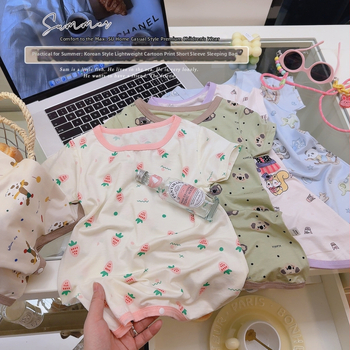 Lyocell kūdikio miego maišelis su kojų atskyrimu – vasara 2025, antibakterinis, animacinis raštas