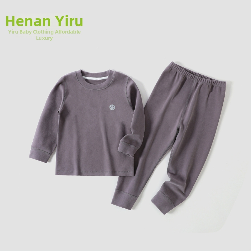 Laste kodu ööriided komplekt kõhu kaitsega, unisex, neli aastaajad, Regenerated Cellulose Fiber materjal, karikatuurmuster