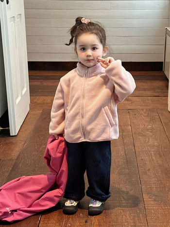 Lányoknak szóló kapucnis, szélálló 3-in-1 téli kabát fleece-béléssel és műszőr belsővel