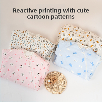 Kūdikių miego maišelis, kokono stiliaus, piešinys – karikatūra, 95% medvilnės audinys ir pamušalas, nuimami rankogaliai, metalinis užtrauktukas