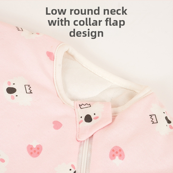 Kūdikių miego maišelis, kokono stiliaus, piešinys – karikatūra, 95% medvilnės audinys ir pamušalas, nuimami rankogaliai, metalinis užtrauktukas