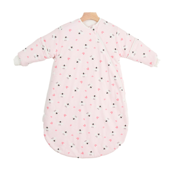 Kūdikių miego maišelis, kokono stiliaus, piešinys – karikatūra, 95% medvilnės audinys ir pamušalas, nuimami rankogaliai, metalinis užtrauktukas