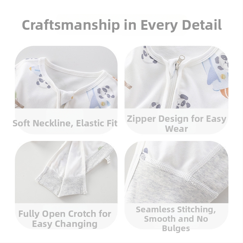 Viengabala bērnu gulēšanas maisiņš ar atsevišķām kājām, 100% kokvilnas audums un pildījums, 1–3 gadi, pavasaris–rudens, karikatūru raksts