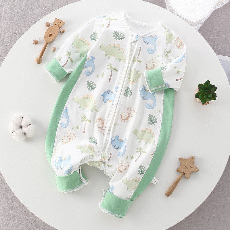 Viengubis kūdikių miego maišelis su atskirai kojomis, 100% medvilnės audinys ir užpildas, 1–3 metų amžiaus, pavasaris–ruduo, karikatūrų raštas