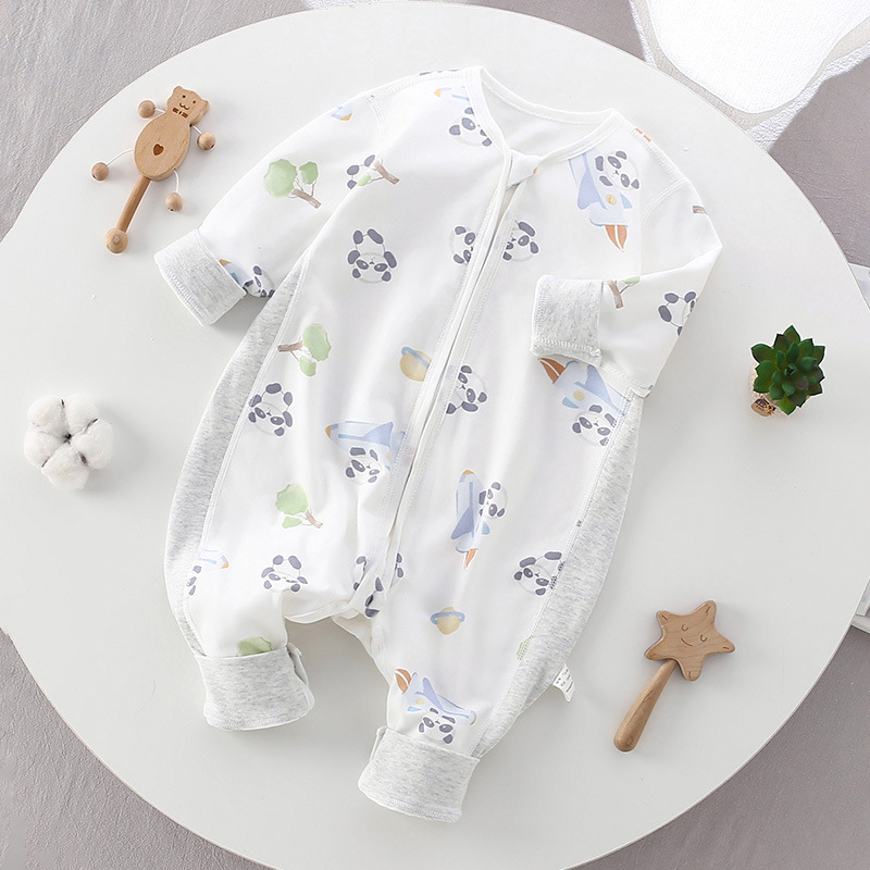 Viengubis kūdikių miego maišelis su atskirai kojomis, 100% medvilnės audinys ir užpildas, 1–3 metų amžiaus, pavasaris–ruduo, karikatūrų raštas