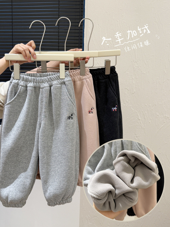 Laste tüdrukute püksid, vabaaja stiil, polüesterkangas, pikad püksid, keskmine talje, karikatürtrükis