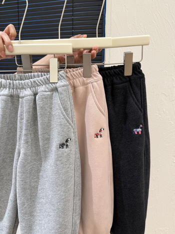 Laste tüdrukute püksid, vabaaja stiil, polüesterkangas, pikad püksid, keskmine talje, karikatürtrükis