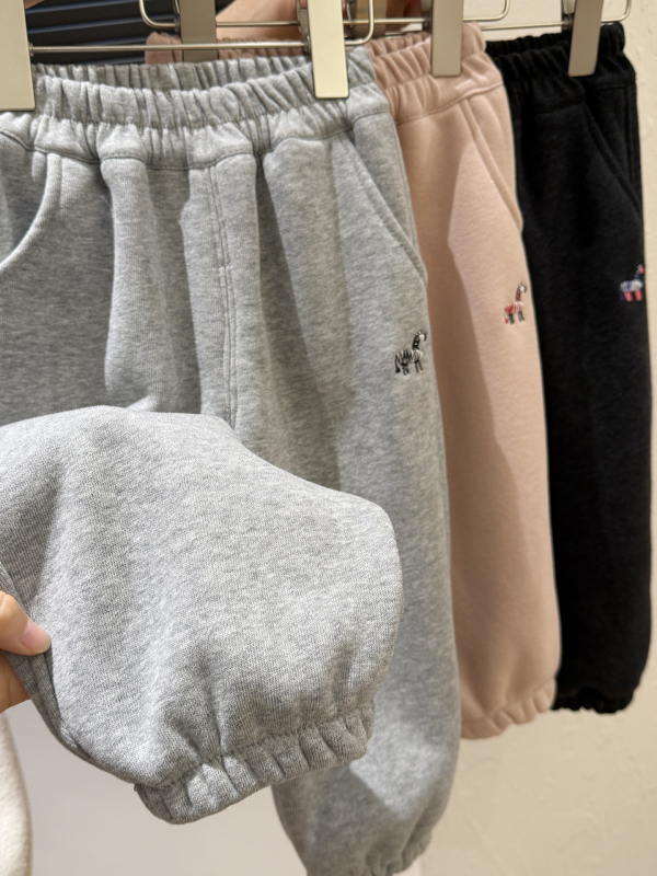 Laste tüdrukute püksid, vabaaja stiil, polüesterkangas, pikad püksid, keskmine talje, karikatürtrükis