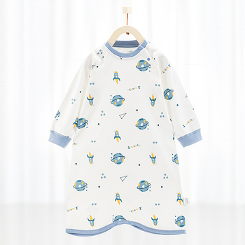 Kūdikių miego maišelis iš medvilnės, išorė medvilnė, 95%+ gryni medvilnės pamušalas, ilgomis rankovėmis, puloverio stiliaus, drėgmės valdymas, gyvūnų raštas, tinkamas rudenį, žiemą ir pavasarį