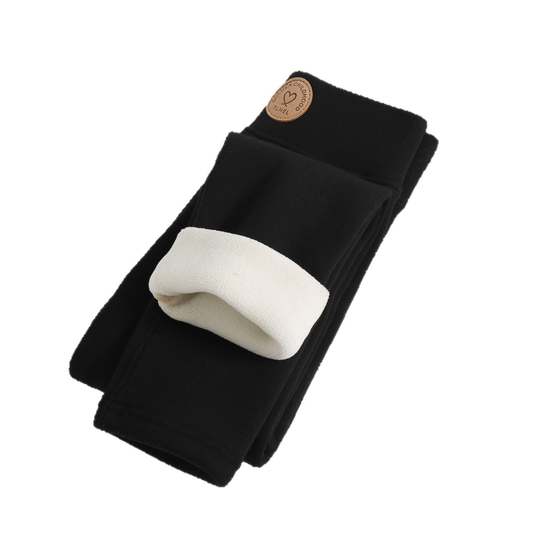 Pantaloni de iarnă pentru fetițe, căptuți cu fleece, talie elastică, 95% bumbac, pentru vârsta 3–8 ani