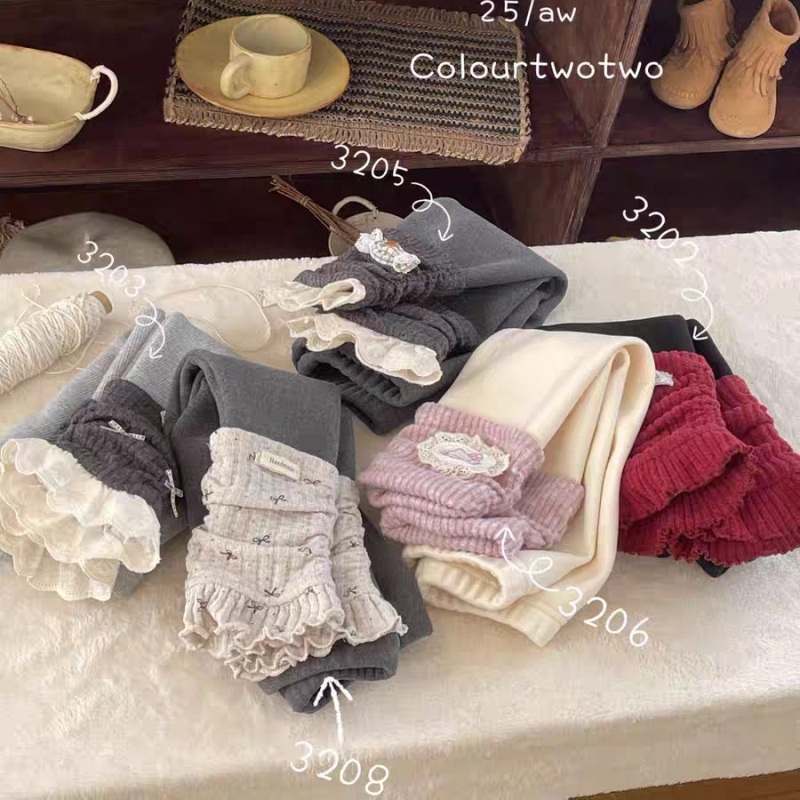 Pantaloni pentru copii, stil coreean, fleece din bumbac 90%, lungi, talie elastică, pentru fetițe 3–8 ani