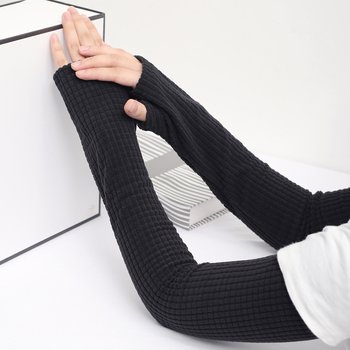 Unisex garie apakšdelma ar puse pirkstu, silti, poliesters, vienkrāsains raksts, ziemas un rudens sezonai