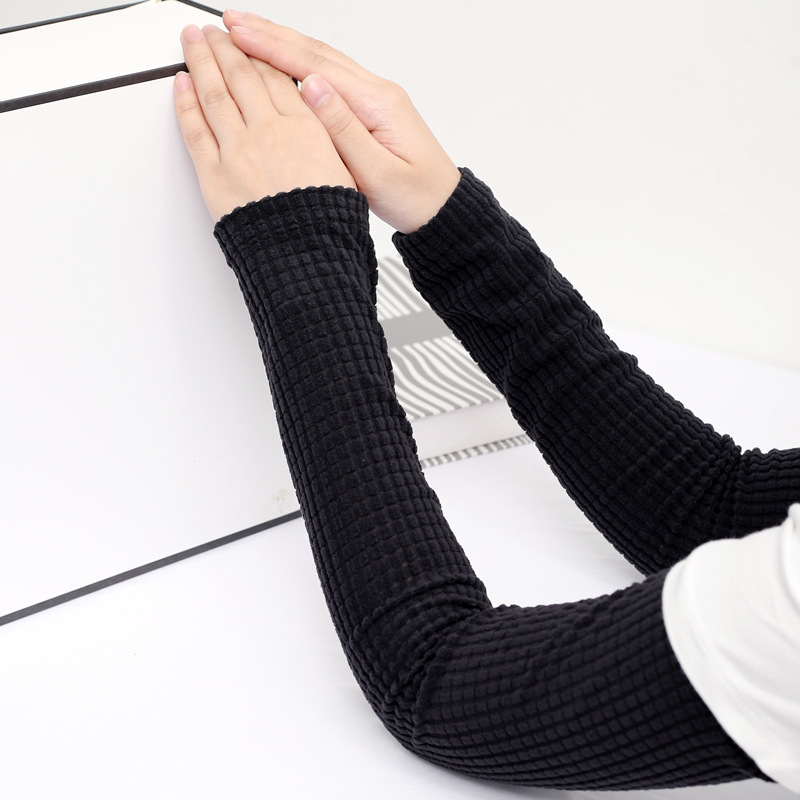 Unisex garie apakšdelma ar puse pirkstu, silti, poliesters, vienkrāsains raksts, ziemas un rudens sezonai