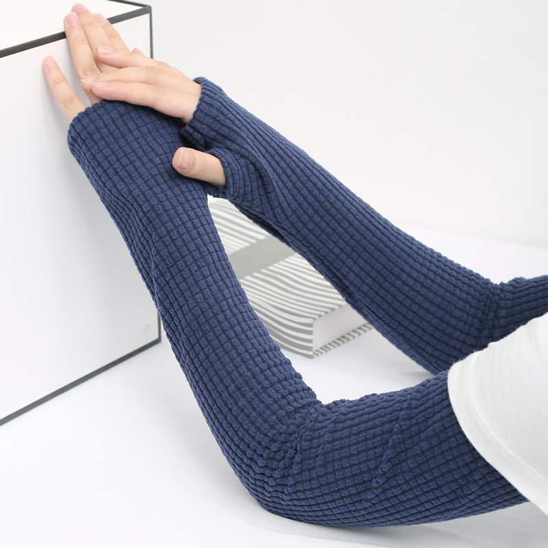 Unisex garie apakšdelma ar puse pirkstu, silti, poliesters, vienkrāsains raksts, ziemas un rudens sezonai