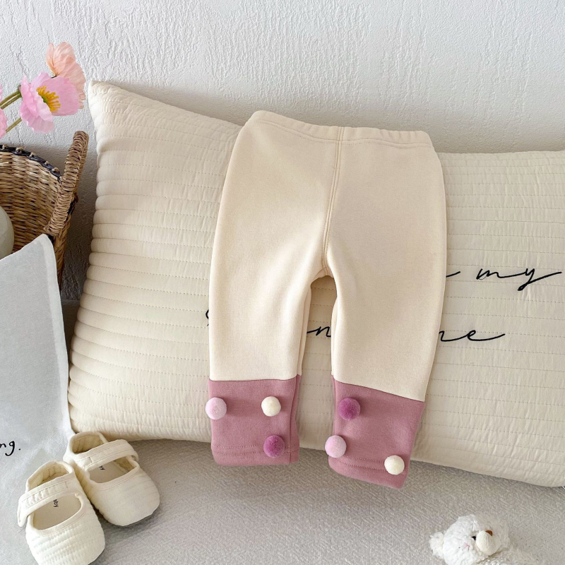 Dječje legice za djevojčice, korejski stil, pamuk 69%, srednje visoki pojas s elastičnom trakom, pogodne za jesen i zimu.