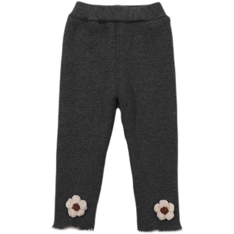 Mali djevojčice velur legice s fleece podstavom, do gležnja, srednji pojas, jesen-zima, korejski stil, poliester 90%