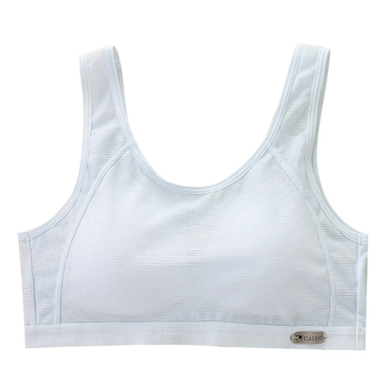 Sutien pentru fete cu cupă fixă, material din nailon respirabil, căptușeală din spandex, cupă completă, bretele fixe