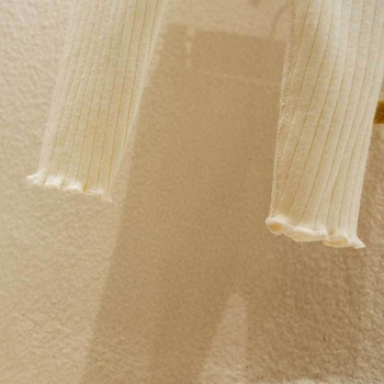 Koreai stílusú babaleggings kötött anyagból, középső derekú, 65% poliészter, 1–3 éveseknek, tavasz–ősz