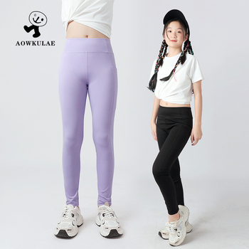 Djevojčice elastične legice u korejskom stilu, prozračan materijal protiv komaraca, 72% najlon, srednja visina struka, elastična gumica