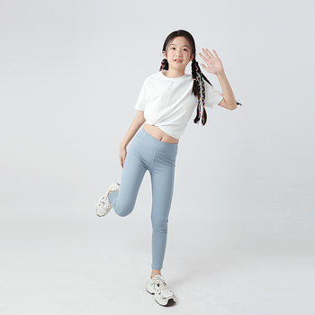 Djevojčice elastične legice u korejskom stilu, prozračan materijal protiv komaraca, 72% najlon, srednja visina struka, elastična gumica