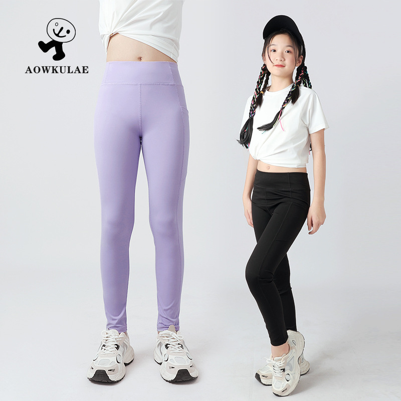 Djevojčice elastične legice u korejskom stilu, prozračan materijal protiv komaraca, 72% najlon, srednja visina struka, elastična gumica