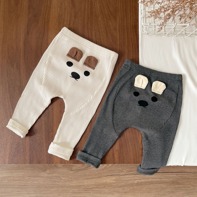 Dječje legice od 95% pamuka, korejski stil, unisex, duge hlače s elastičnim pojasom, uzrast 1–3 godine, proljeće i jesen