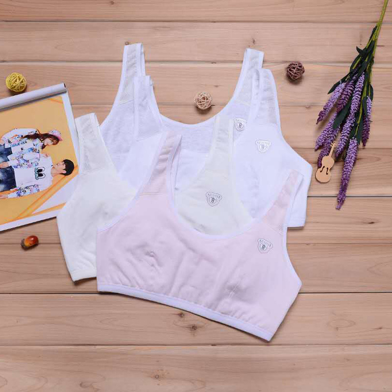 Dječji grudnjak – pamuk, puni košarica, tanke preformirane košarice, bez žice, čvrste dvostruke naramenice