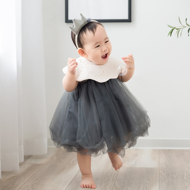 Vaikų princesės stiliaus organzos sijonas su medvilnine įdėklu, vasara, amžius 1-3 metai