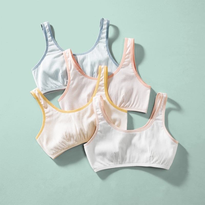 Meitenēm bezšuvju bezvadu krūšturis ar antibakteriālu īpašību, Modal audums, vecākiem bērniem 8+