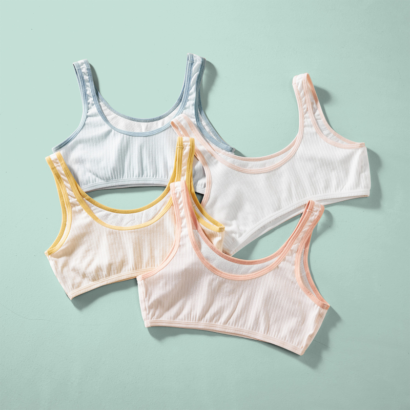 Meitenēm bezšuvju bezvadu krūšturis ar antibakteriālu īpašību, Modal audums, vecākiem bērniem 8+