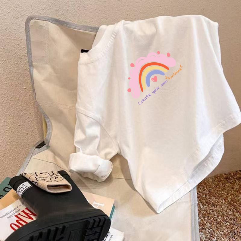 Gyerekeknek készült 100% pamut hosszú ujjú póló, kerek nyakú, puha felület, uniszex, egyszínű dizájn, tavasz- és ősz idejére