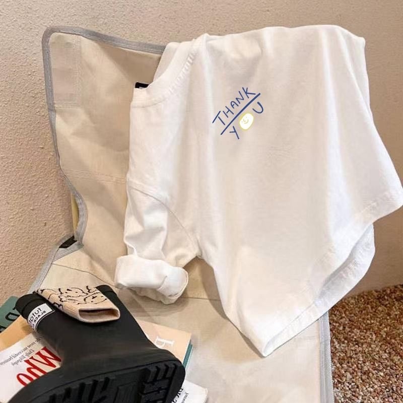 Gyerekeknek készült 100% pamut hosszú ujjú póló, kerek nyakú, puha felület, uniszex, egyszínű dizájn, tavasz- és ősz idejére