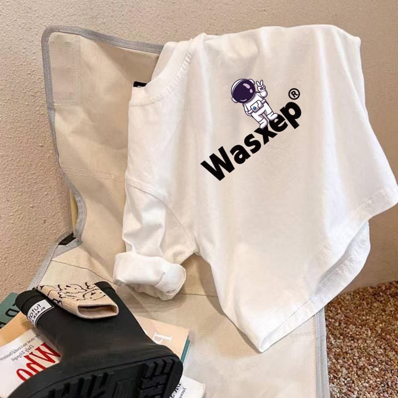 Gyerekeknek készült 100% pamut hosszú ujjú póló, kerek nyakú, puha felület, uniszex, egyszínű dizájn, tavasz- és ősz idejére